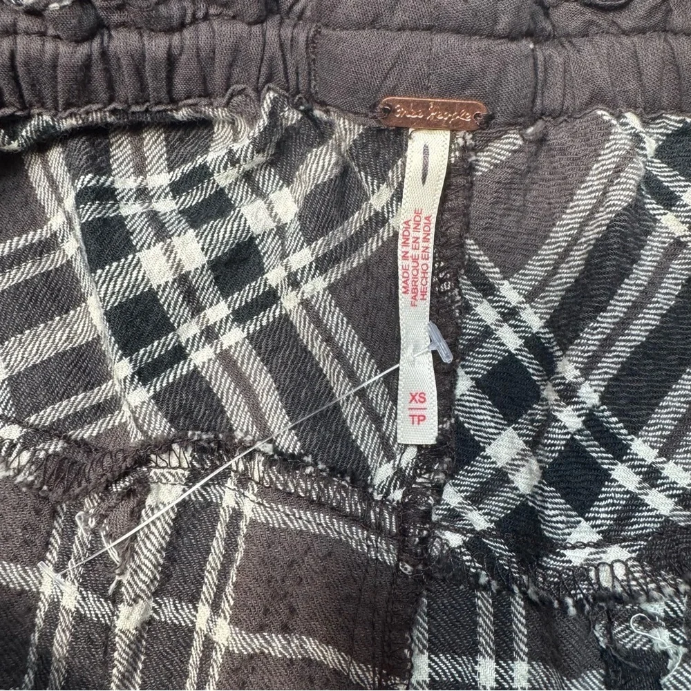 New Free People Hudson Canyon Charcoal Combo Pants Size XS